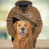 Joycorners Golden Retriever Lover Never Walk Alone 3D Custom Name And Dog Full Print Shirts