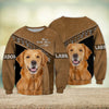 Joycorners Golden Retriever Lover Never Walk Alone 3D Custom Name And Dog Full Print Shirts