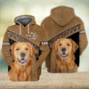 Joycorners Golden Retriever Lover Never Walk Alone 3D Custom Name And Dog Full Print Shirts