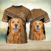 Joycorners Golden Retriever Lover Never Walk Alone 3D Custom Name And Dog Full Print Shirts