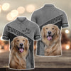 Joycorners Golden Retriever Grey Love Never Walk Alone 3D Custom Name And Dog Full Print Shirts