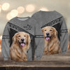 Joycorners Golden Retriever Grey Love Never Walk Alone 3D Custom Name And Dog Full Print Shirts