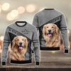 Joycorners Golden Retriever Grey Love Never Walk Alone 3D Custom Name And Dog Full Print Shirts