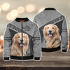 Joycorners Golden Retriever Grey Love Never Walk Alone 3D Custom Name And Dog Full Print Shirts