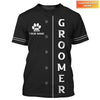 Barber Dog Groomer Personalized Name 3D Shirt
