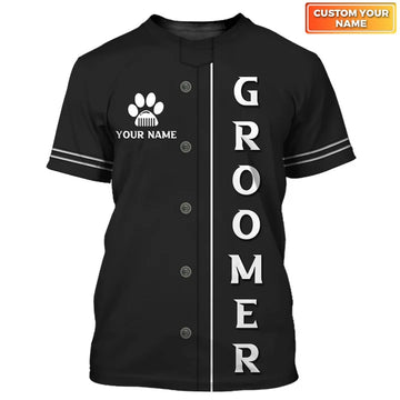 Barber Dog Groomer Personalized Name 3D Shirt