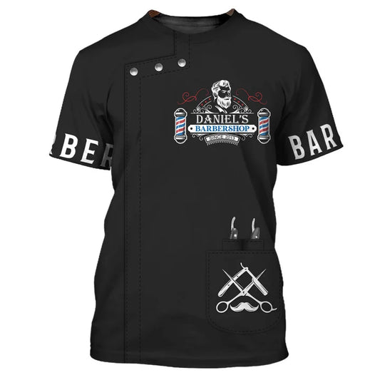 Barber Shop Personalized Name 3D Shirt