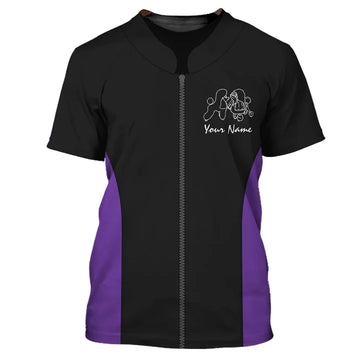 Barber Black Pet Dog Groomer Personalized Name 3D Shirt