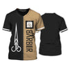 Barber Tools Personalized Name 3D Shirt
