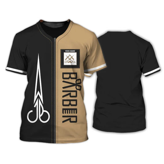 Barber Tools Personalized Name 3D Shirt