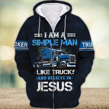 Joycorners I Am A Jesus Trucker 3D Full Print Shirts