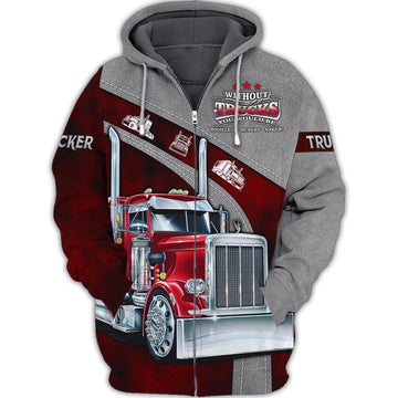 Joycorners Trucker Red 3D Full Print Shirts