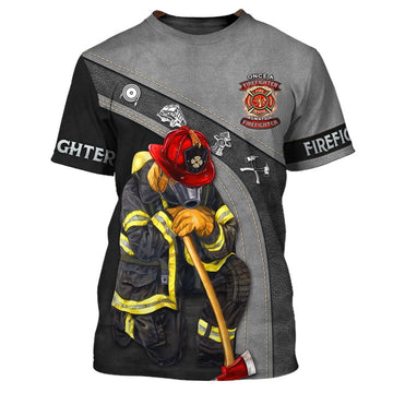 Maxcorners Firefighter Shirts Once A Firefighter Always A Firefighter 3D Shirt LM1911