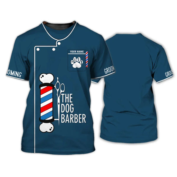 The Dog Barber Personalized Name 3D Shirt