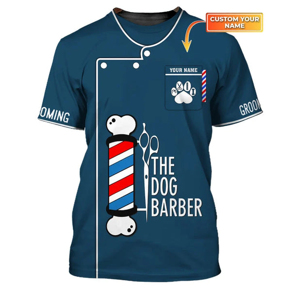 The Dog Barber Personalized Name 3D Shirt