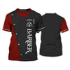 Barber Tools Personalized Name Black & Red 3D Shirt