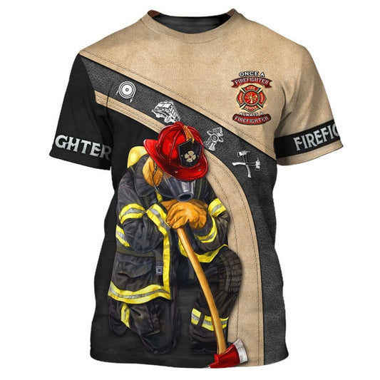 Maxcorners Firefighter Shirts Once A Firefighter Always A Firefighter 3D Shirt LM1911