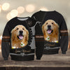 Joycorners Golden Retriever Love 3D Custom Name And Dog Full Print Shirts