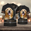 Joycorners Golden Retriever Love 3D Custom Name And Dog Full Print Shirts