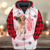 Joycorners Golden Retriever Valentine Day 3D Custom Name And Dog Full Print Shirts