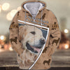 Joycorners Golden Retriever My Heart 3D Custom Name And Dog Full Print Shirts