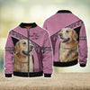 Joycorners Golden Retriever Never Walk Alone Pink 3D Custom Name And Dog Full Print Shirts
