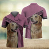 Joycorners Golden Retriever Never Walk Alone Pink 3D Custom Name And Dog Full Print Shirts