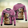 Joycorners Golden Retriever Never Walk Alone Pink 3D Custom Name And Dog Full Print Shirts