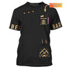 Barber Tools Personalized Name Black 3D Shirt