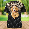 Joycorners Golden Retriever Diamond 3D Custom Name And Dog Full Print Shirts