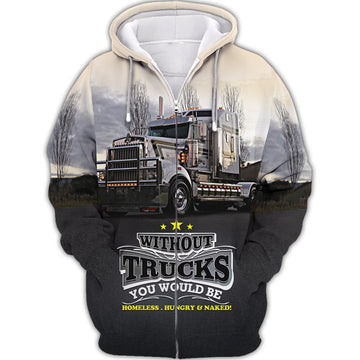 Joycorners Without Truck Driver 3D Full Print Shirts