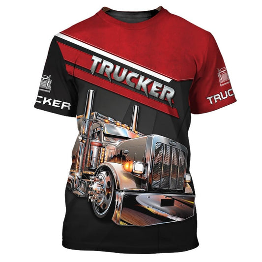 Joycorners Red Truck Driver 3D Full Print Shirts