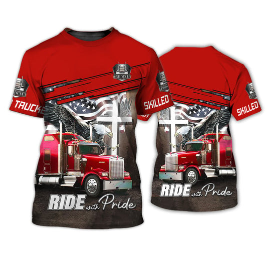 Joycorners Riding With Pride Trucker 3D Full Print Shirts