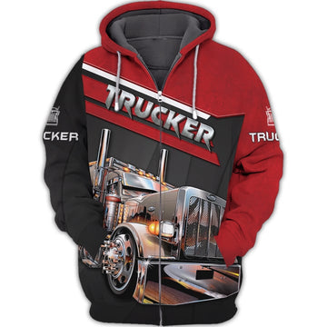 Joycorners Red Truck Driver 3D Full Print Shirts