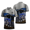 Joycorners Grey Blue Trucker 3D Full Print Shirts