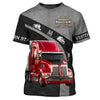 Joycorners Grey Red Trucker 3D Full Print Shirts