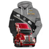 Joycorners Grey Red Trucker 3D Full Print Shirts