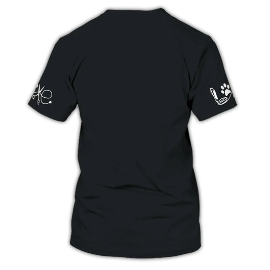 Barber Dog Groomer Personalized Name 3D Shirt