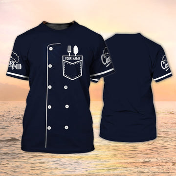 Joycorners PERSONALIZED NAME 3D CHEF SHIRTS FOR MEN AND WOMEN