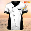 Joycorners Chef Cook T Shirts 3D Custom Name Chef White Shirt