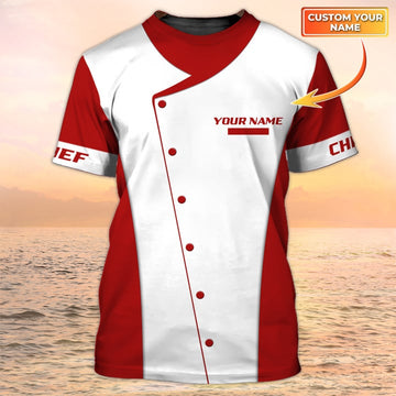 Joycorners Custom Chef T Shirt Chef Knives Red