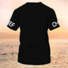 Joycorners Chef Cook T Shirts 3D Custom Name Chef Knives Black Shirt