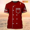 Joycorners Chef Uniform Custom Name Unisex T shirt Red
