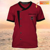 Joycorners Cook Personalized Name 3D T Shirt Chef Uniform Chef T shirt