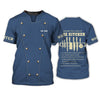 Joycorners Chef Personalized Tee Shirt Waiter Apparel Waiter Wear Cook Shirts Waiter Uniform Blue
