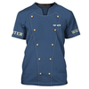 Joycorners Chef Personalized Tee Shirt Waiter Apparel Waiter Wear Cook Shirts Waiter Uniform Blue