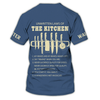 Joycorners Chef Personalized Tee Shirt Waiter Apparel Waiter Wear Cook Shirts Waiter Uniform Blue