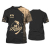 Barber Shop Black & Golden Personalized Name 3D Shirt