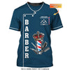 Barber Tools Personalized Name 3D Shirt