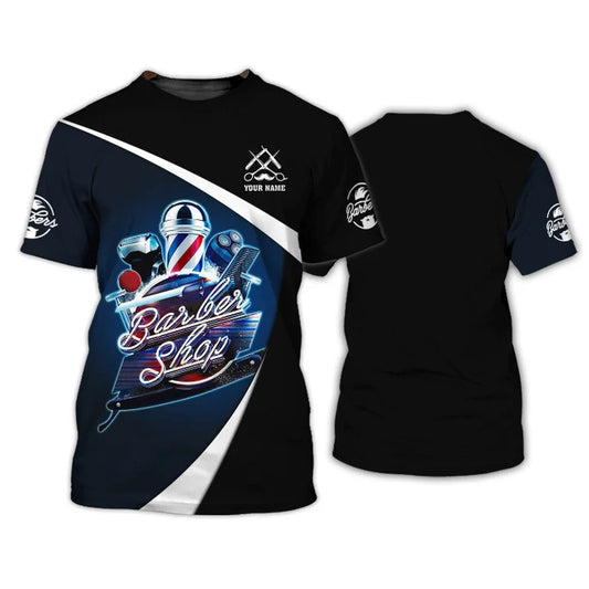 Barber Shop Personalized Name 3D Shirt